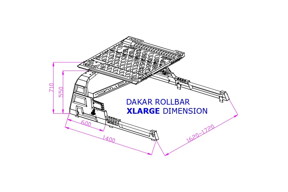 Mercedes X class 2017-2020 Roll Bar Dakar (per coperture avvolgibili) Foto 5